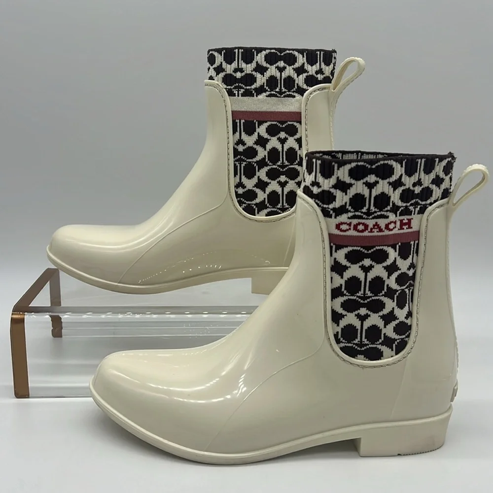 Coach Rivington Rain Bootie Chalk